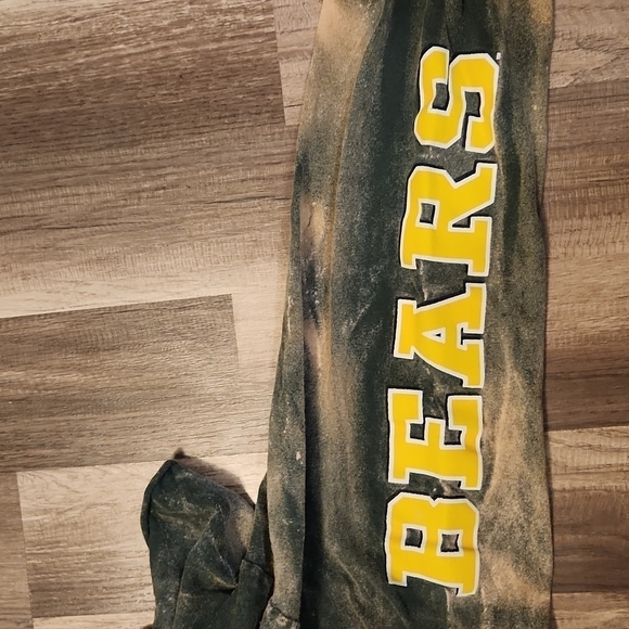 BAYLOR Long-Sleeved Crop T-Shirt Size Medium Custom Dyed and Distressed … - Picture 3 of 4